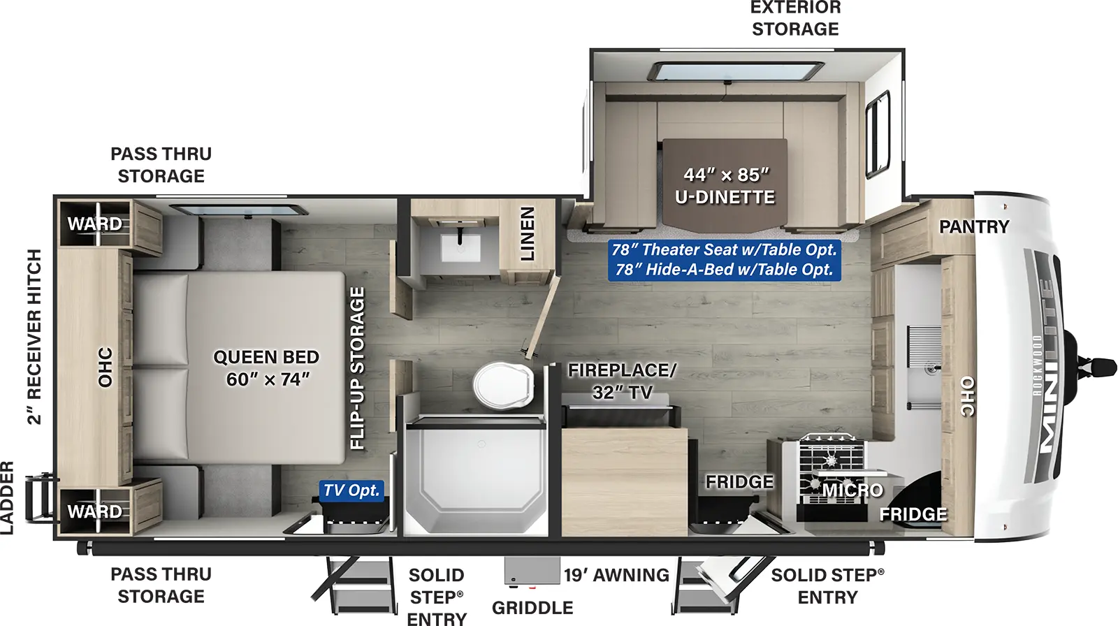 Rockwood Mini Lite 2506FK Floorplan